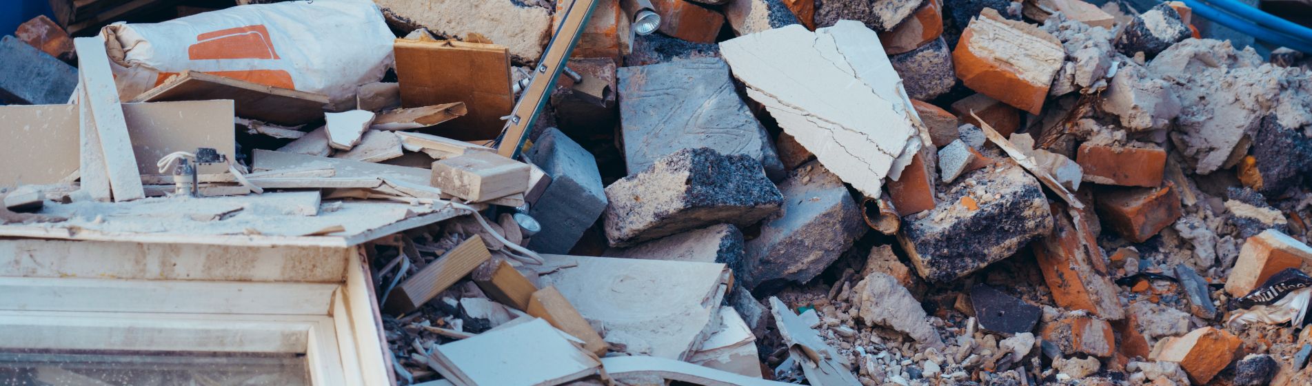 pick pile of junk and debris