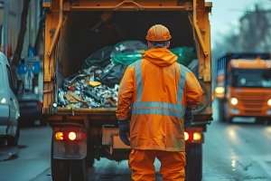 Appliance Removal Worker Loading Garbage to Truck