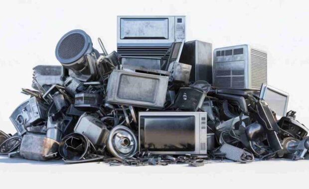 Pile of Household Appliances and Scrap for Removal