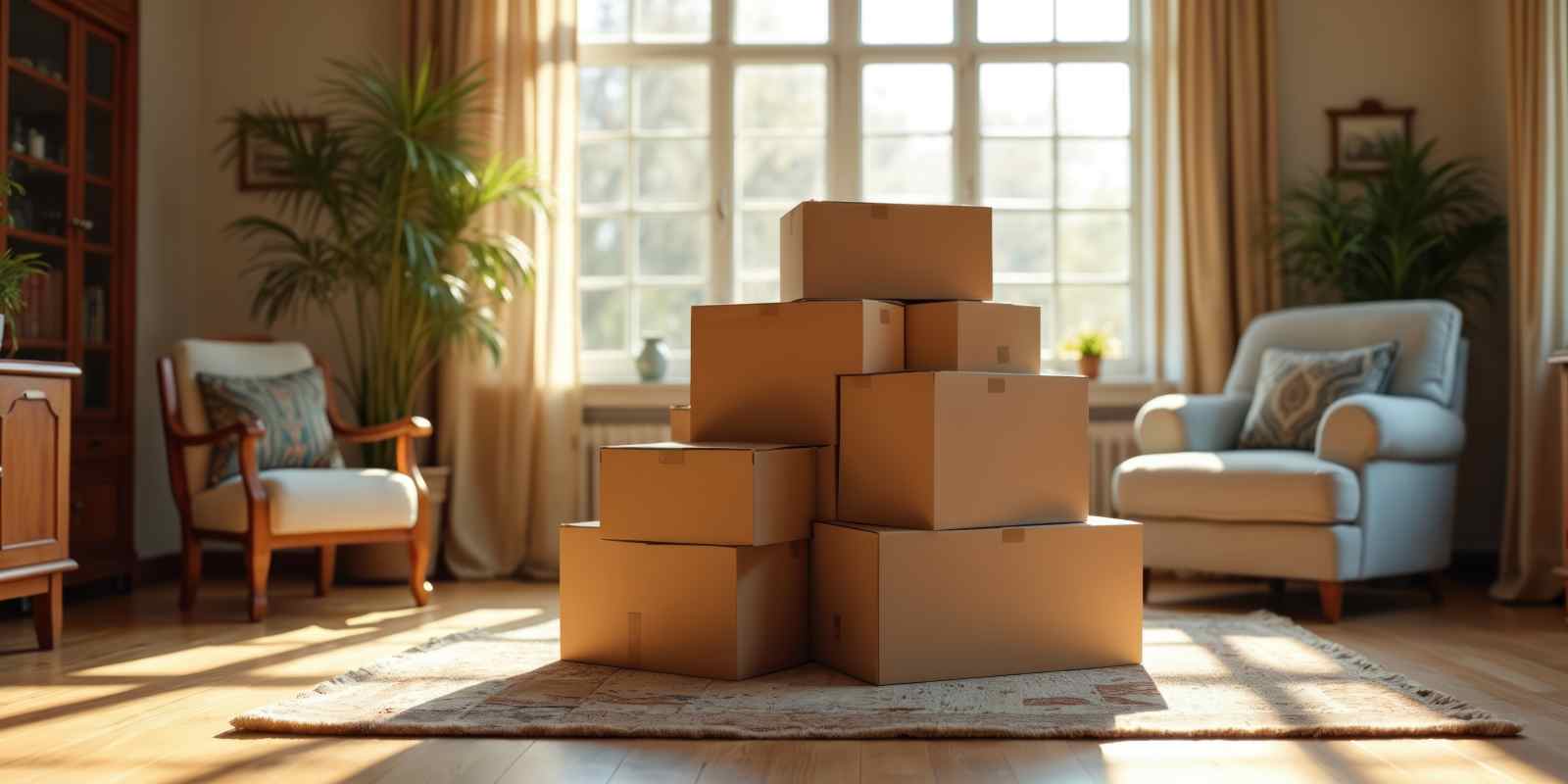 Old Household Items Packed in Boxes for Donation