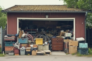 A Garage with Lot of Old Household Items Needs Cleanout