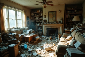 Heavy Clutter in Room Needs Costly Removal Service