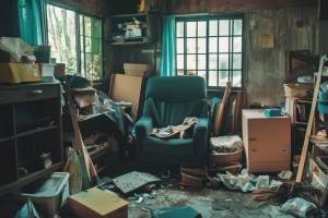Heavy Discarded Items in a Room