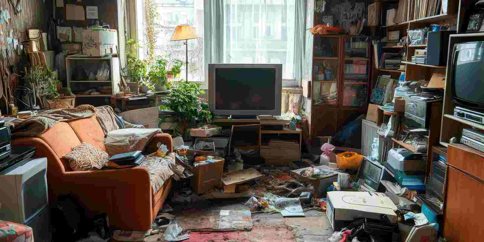 Cluttered Room with Old Furniture and Items